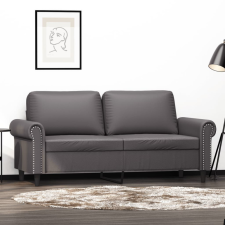  2 személyes szürke műbőr kanapé 140 cm bútor