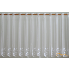  (2 szín 3 méret) Hímzett virág mintás vitrage függöny-Fehér-90 lakástextília