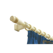  (2 szín 3 méret) Tömörfa karnis szett szimpla-Natural-250 karnis, függönyrúd