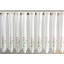  (2 szín 3 méret) Virág mintás vitrage függöny-Fehér-Rózsaszín virág lakástextília