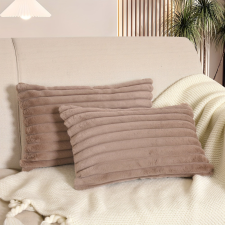  2db Puha Kényelmes Csíkos Dekoratív Párnahuzat lakástextília