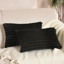  2db Puha Kényelmes Csíkos Dekoratív Párnahuzat lakástextília