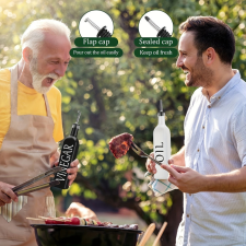  2db, Üveg olívaolaj adagoló, ecettartó konyhai eszköz