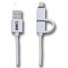 2go 2in1 USB Lade-/Datenkabel f. Micro-USB & Apple 100cm ws (795637) kábel és adapter