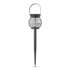  2in1 kerti leszúrható napelemes LED lámpa láng effekttel (27 cm) fekete kültéri világítás