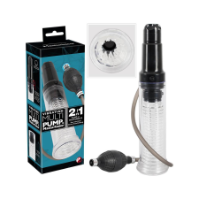 2in1 - péniszpumpa és masztubátor egyben (áttetsző) maszturbátor
