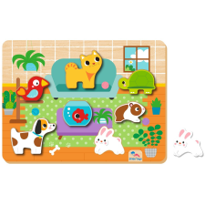 2Kids Toys Fa készségfejlesztő kirakó háziállatokkal 8 db-os 29,5x22x1,3 cm puzzle, kirakós