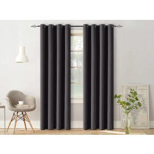  2x OXFORD fekete függöny 140x250 cm lakástextília