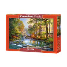 3000 darabos puzzle folyóparton puzzle, kirakós
