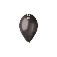  30 cm-es metál fekete gumi léggömb - 100 db / csomag party kellék