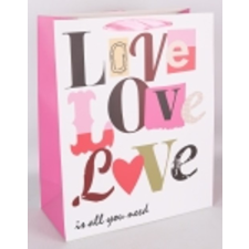  338799 PAPÍRTASAK 26X32CM LOVE LOVE dekoráció