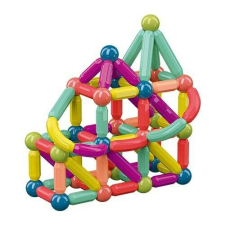36 mágneses építőelemből álló készlet, Flippy, Geometrikus formák, Többszínű mágneses építőjáték