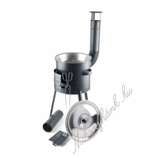  36cm Hosszú lábú bográcsház + vasserpenyő 36 cm (9 részes) konyhai eszköz