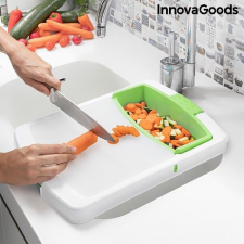 3:1-ben vágódeszka tálcával, tartállyal és ürítővel (InnovaGoods), VIDEÓBEMUTATÓVAL! konyhai eszköz