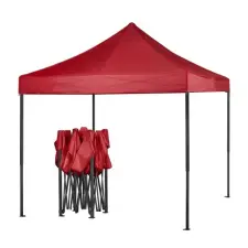  3 × 3 m összecsukható kerti pavilon – piros HM-8003-P kerti bútor