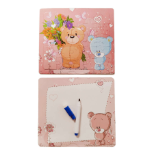  3 az 1-ben puzzle és kifestő letörölhető rajzlappal macis puzzle, kirakós