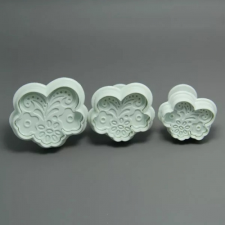  3 DARABOS FONDANT KISZÚRÓ - PILLANGÓ VIRÁG sütés és főzés