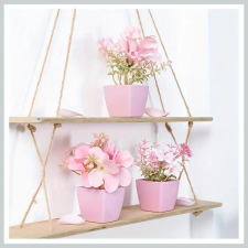  3 darabos művirág szett rózsaszín kaspókban VP238367 dekoráció