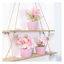  3 darabos művirág szett rózsaszín kaspókban VP238367 dekoráció