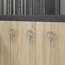  3 db ezüstszínű acél vonószem fűzőcsavarral lófelszerelés