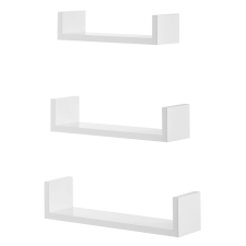  3 db fehér NEXA falipolc készlet bútor