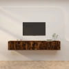  3 db füstös tölgy színű fali TV-szekrény 80 x 34,5 x 40 cm