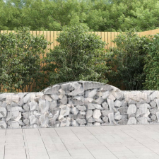  3 db íves horganyzott vas gabion kosár 300x30x60/80 cm kerti tárolás