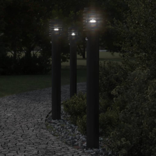  3 db rozsdamentes acél kültéri állólámpa érzékelővel 110 cm kültéri világítás