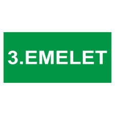  3.Emelet - utánvilágító műanyag, 200*100 mm információs tábla, állvány