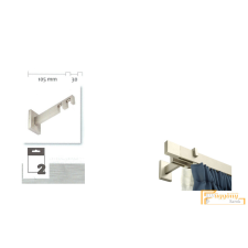  (3 kivitel) Elegante dupla oldalfali karnis tartó (2db) - Alu szatén karnis, függönyrúd