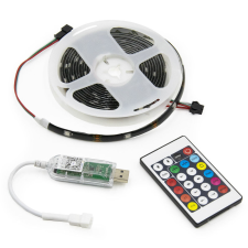 3 méteres RGB LED szalag, 50 LED-el, távirányítóval világítási kellék