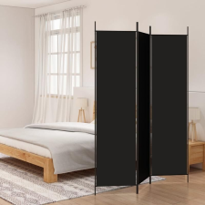 3 paneles fekete szövet térelválasztó 150 x 200 cm bútor