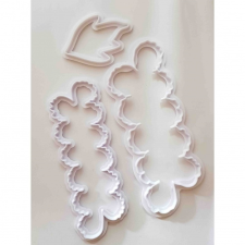  3 RÉSZES FONDANT KISZÚRÓ - RÓZSA LEVÉLLEL sütés és főzés