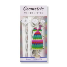 3 részes geometrikus pikkely vagy szirom alakú fondant kiszúró készlet sütés és főzés