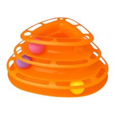  3 szintes forgó labdás macskajáték – Narancssárga játék macskáknak