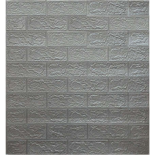  3D falpanel öntapadós ezüstszürke téglafal 70x77cm tapéta, díszléc és más dekoráció