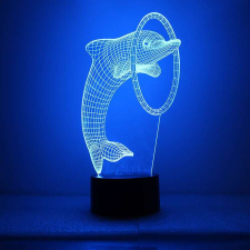  3D LED lámpa - Delfin világítási kellék