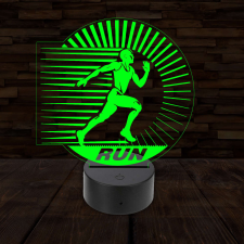 3D LED lámpa - Futó férfi világítási kellék