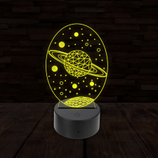  3D LED lámpa - Szaturnusz világítási kellék