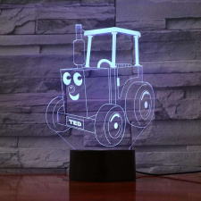  3D LED lámpa - Traktor egyedi névvel világítási kellék