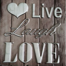  3D öntapadós falpanel élet szerelem nevetés 30x30cm tapéta, díszléc és más dekoráció