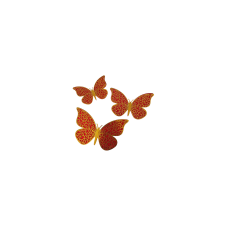  3D pillangó tortadísz piros-arany 12 db sütés és főzés