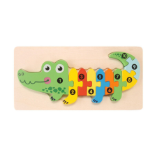  3D-s Montessori fa puzzle játék - krokodil puzzle, kirakós