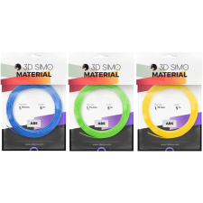 3D Simo Filament ABS - kék, zöld, sárga (G3D3000) (G3D3000) nyomtató kellék