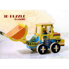  3D színes fa makett, markoló puzzle, kirakós