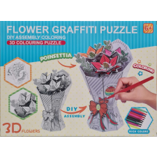  3D színezős kirakó - mikulás virág kreatív és készségfejlesztő