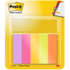 3M POSTIT Jelölőcímke, papír, 5x50 lap, 15x50 mm, 3M POSTIT, Energetic, vegyes színek (LP6705TFEN)