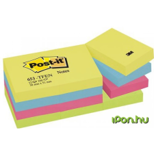 3M POSTIT Öntapadó jegyzettömb 38x51 mm energikus színek post-it