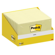 3M POSTIT Öntapadó jegyzettömb, 76x127 mm, 100 lap, 3M POSTIT, kanári sárga post-it