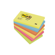 3M POSTIT Öntapadó jegyzettömb, 76x127 mm, 100 lap, , energikus színek jegyzettömb